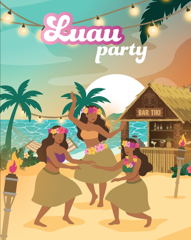 Plakat imprezy Luau