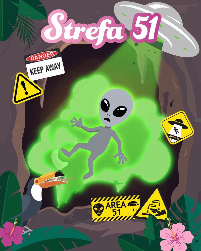 Plakat imprezy Fluo - laboratorium Strefy 51